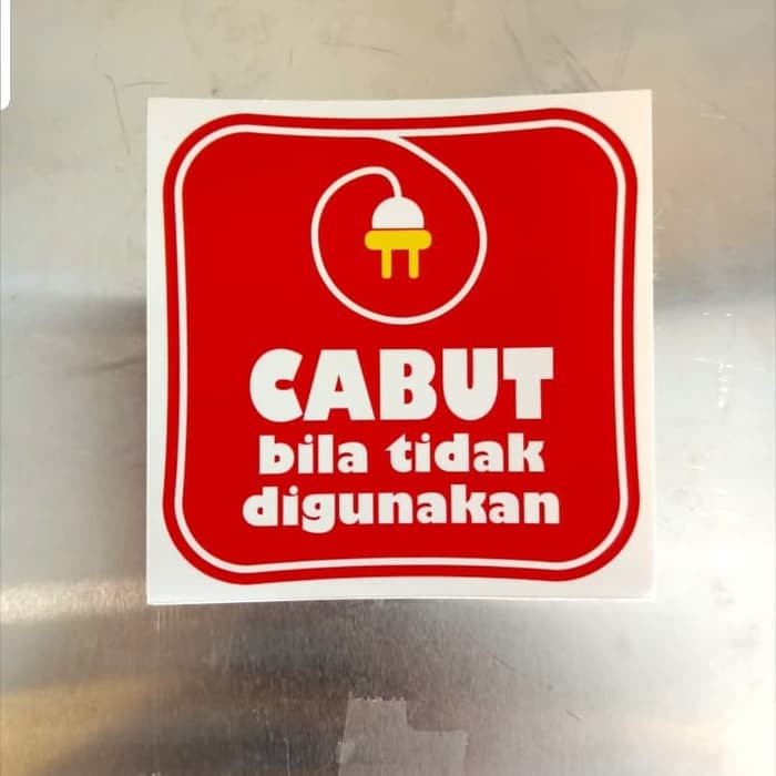 

SIGN STICKER K3 RAMBU SAFETY CABUT BILA TIDAK DIGUNAKAN UK 10X10CM