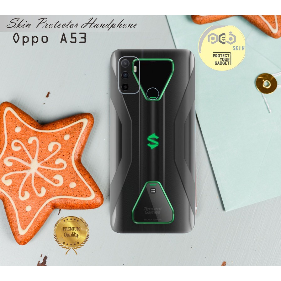 Garskin HP Oppo A53 Motif Shark 3 Black  - Free custom Motif