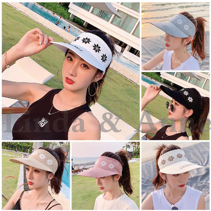 Topi Baseball Motif Daisy Bunga Pelindung Sinar Uv Fashion Untuk Wanita Gaya Korea