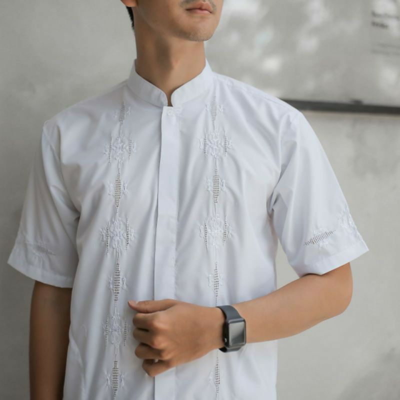 baju koko kerancang padang / baju koko pria dewasa / baju koko putih