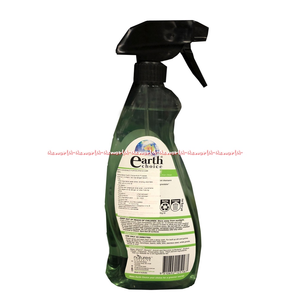 Earth Choice Multi Purpose Spray 600ml Clean Spray Cairan Pembersih Serbaguna Eartchoice Serba Guna