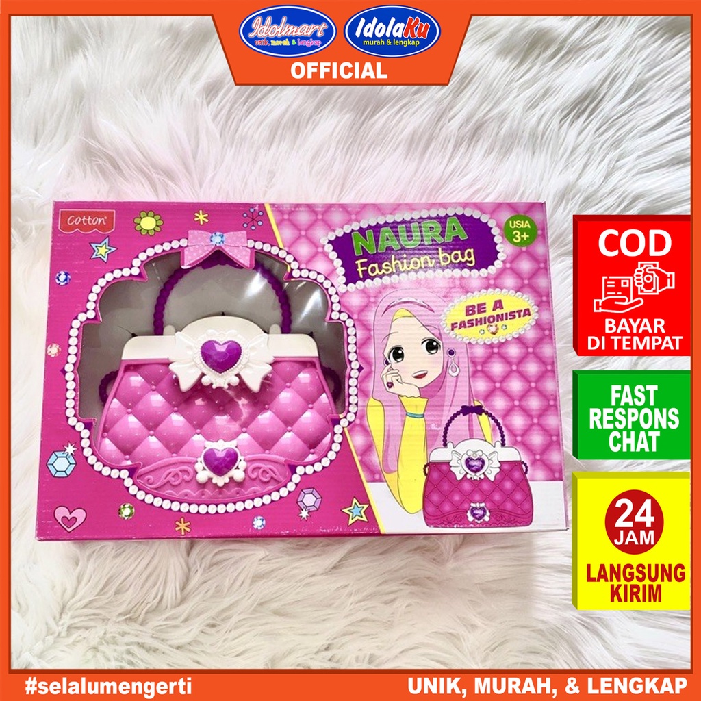 IDOLMART Mainan Anak Naura Fashion Bag - Mainan Pretend Play - Tas Anak Lucu Surabaya