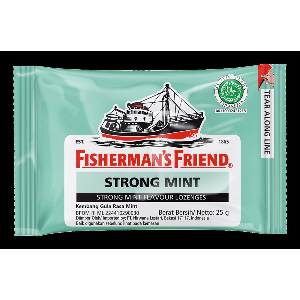 

FISHERMANS FRIEND Strong Mint Candy Sugar Free 25g - Permen Menthol