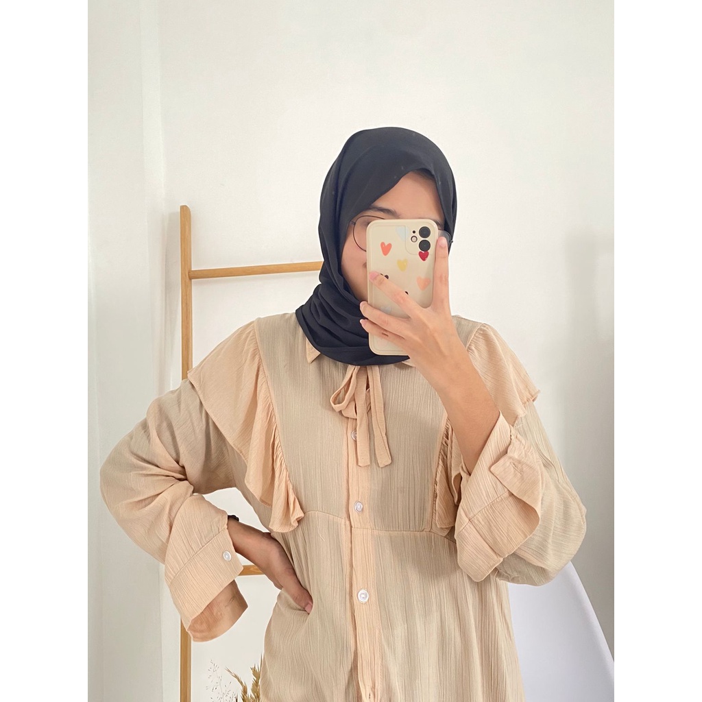 Kemeja Crinkle Korean Style Aurora Blouse