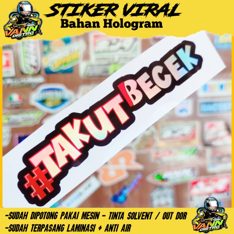 stiker takut becek (baru)