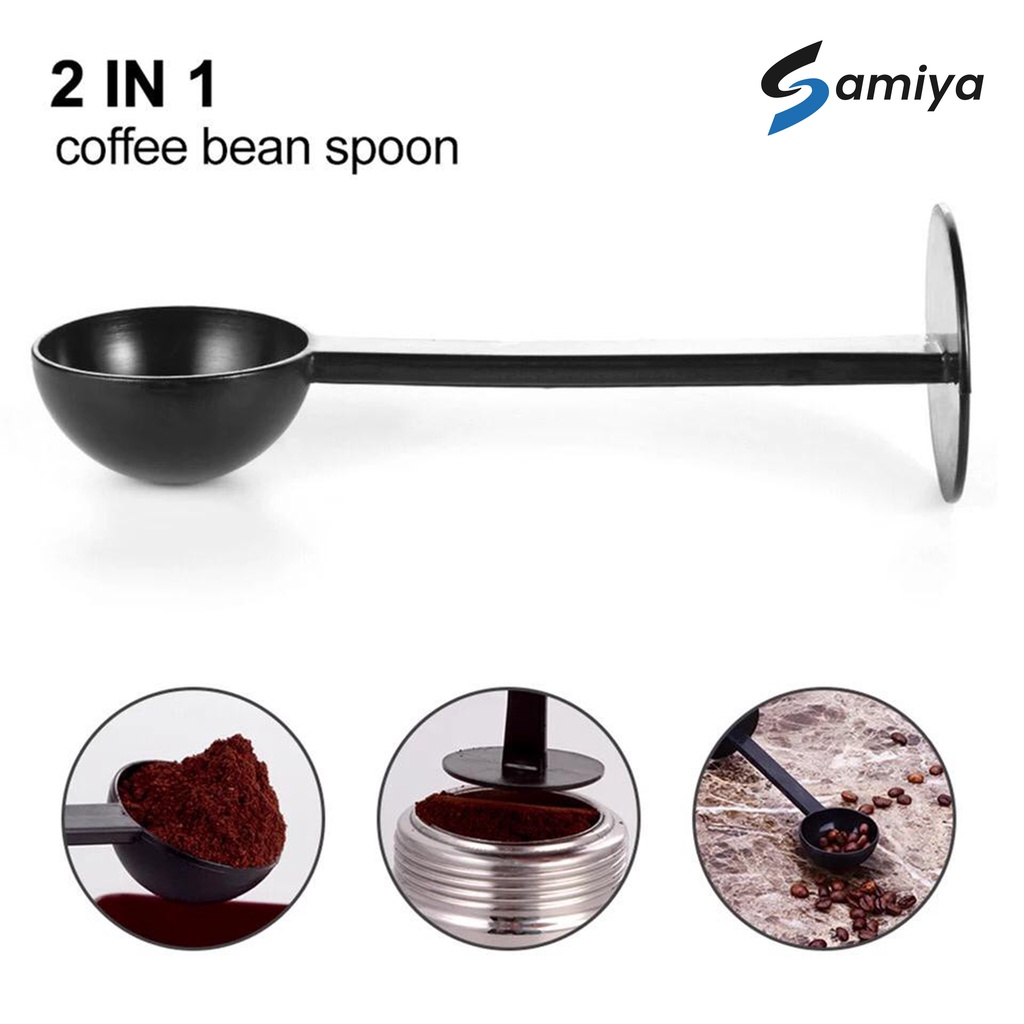 sendok takar kopi 2in1 / sendok kopi tamper grinder / sendok ukur espresso moka pot