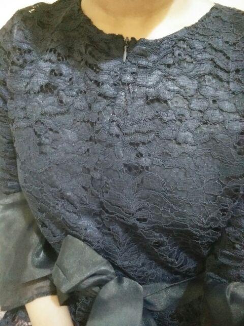 Couple Laluna Navy/busui/batik/baju Kondangan