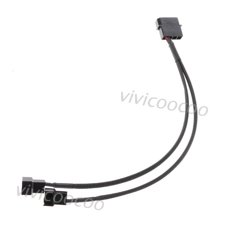 Vivi 4-pin Molex Male Ke 2x 3-pin / 4-pin Pwm Male Sleeve Adapter Kipas Angin