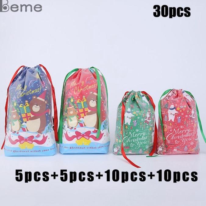 

AGS KUY 30PCS DRAWSTRING CANDY BAG CHRISTMAS GIFT PACKAGING BAG GIFT DC452CD3