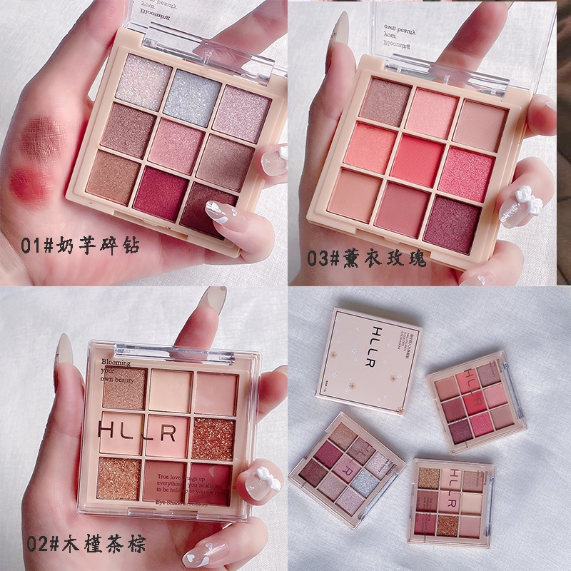 HLLR EYESHADOW PALETTE 9 COLORS MATTE &amp; GLITTER