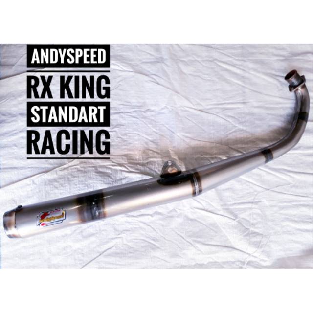Knalpot AndySpeed Rx King Standart Racing Bahan Plat