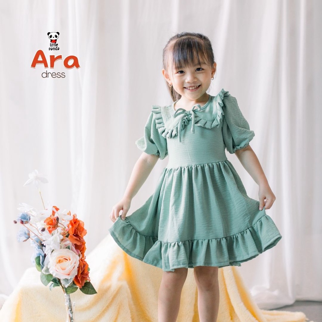 Ara Dress Baju Anak Korea Dress Korea Anak Perempuan Baju Dress Anak Perempuan 2 3 4 5 6 7 8 9 Tahun