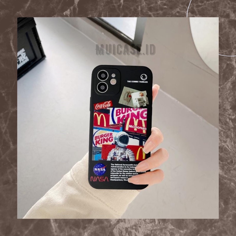 soft case motif astronout vs mcd for iphone 7+ 8+ 11ProMax