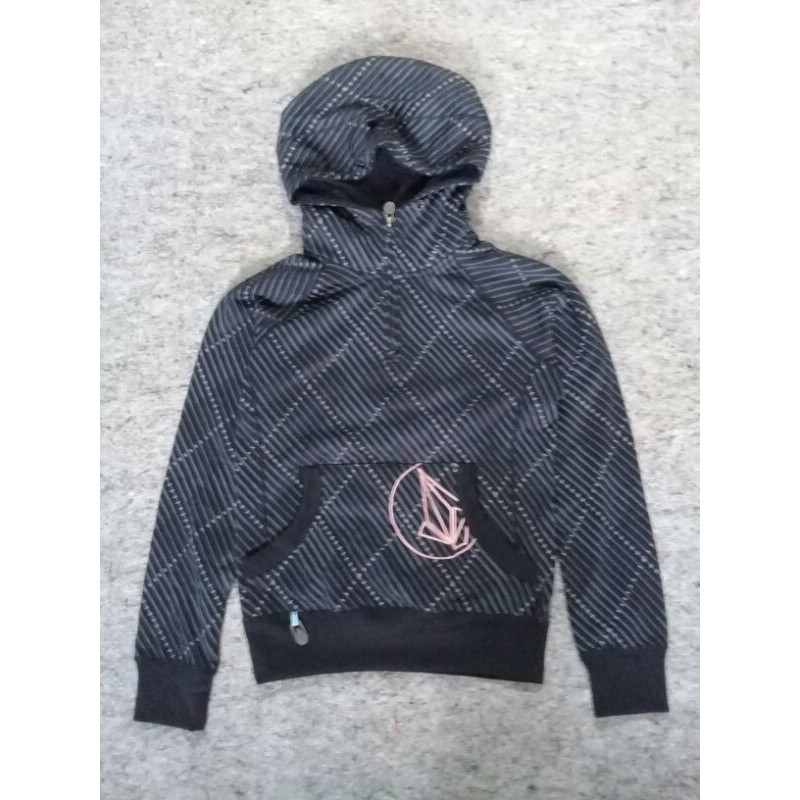 jaket hoodie second original volcom hoodie preloved thrift jaket