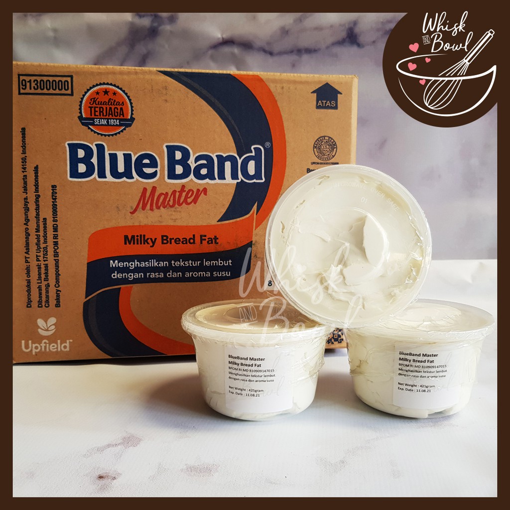Mentega Putih Blue Band Master Milky Bread Fat Shortening untuk Roti 425gr