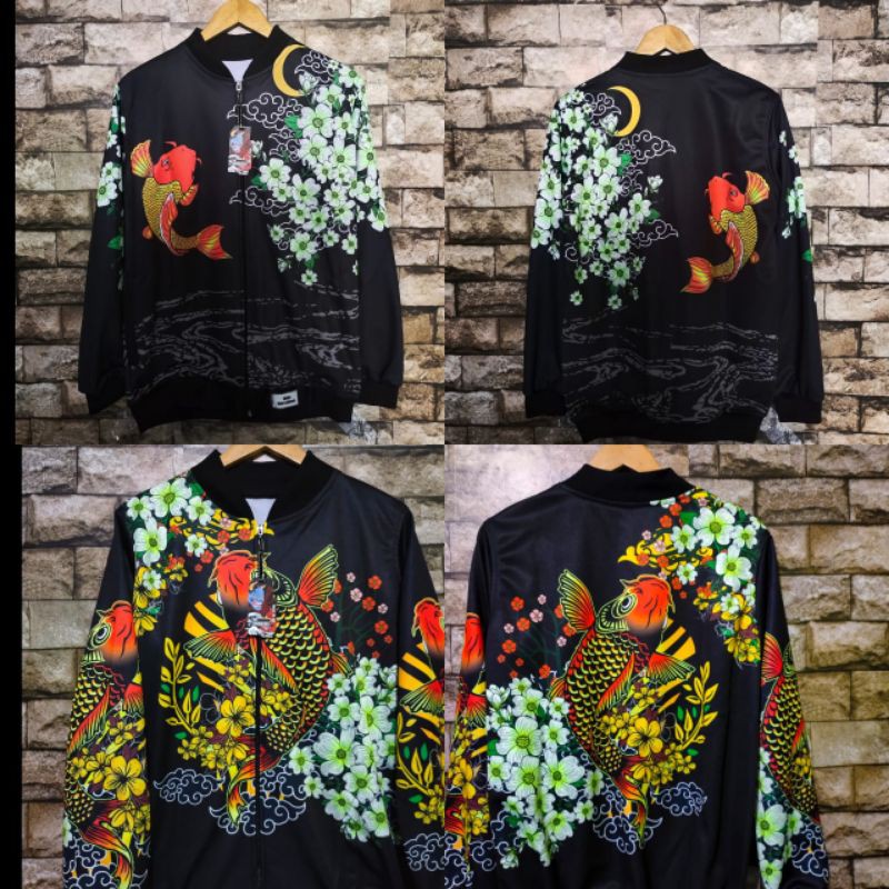 Jaket Sukajan Art Legend Fish Koi / Jaket ikan koi fullprinting