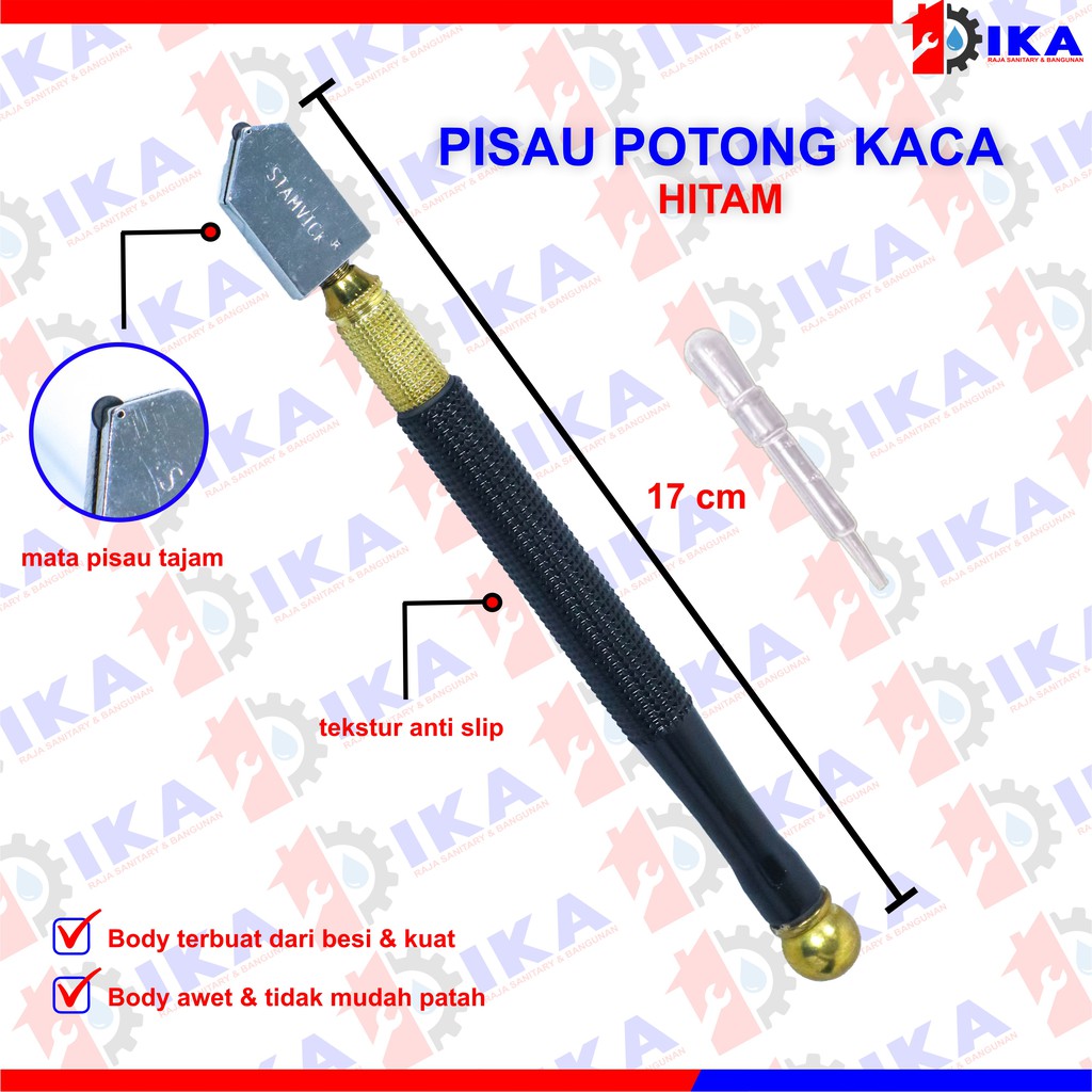 (Promo Termurah) Pisau Potong Kaca Gagang Besi l Oil Cutter l Pemotong Kaca