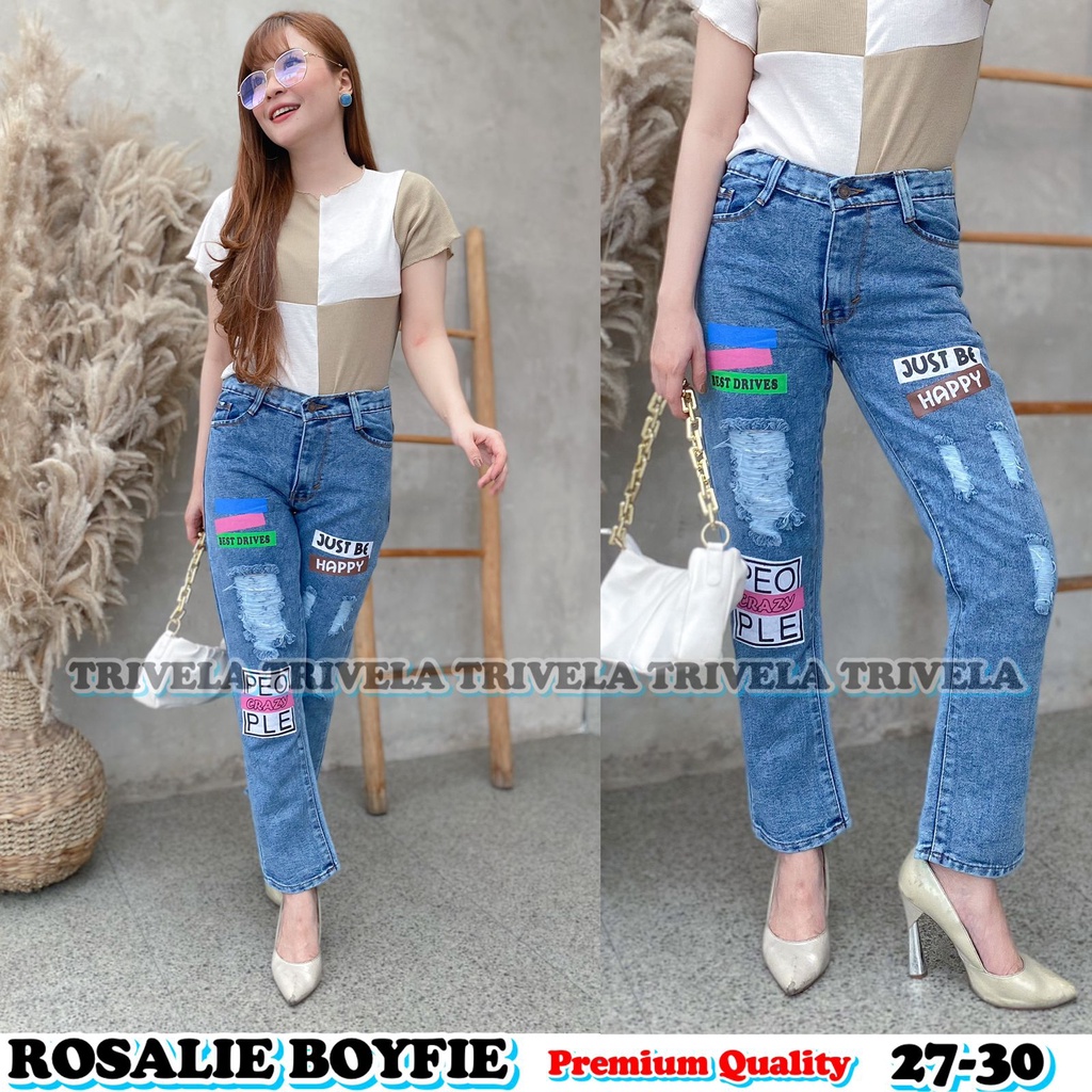 ROSALIE BOYFRIEND / CELANA JEANS BOYFRIEND SABLON