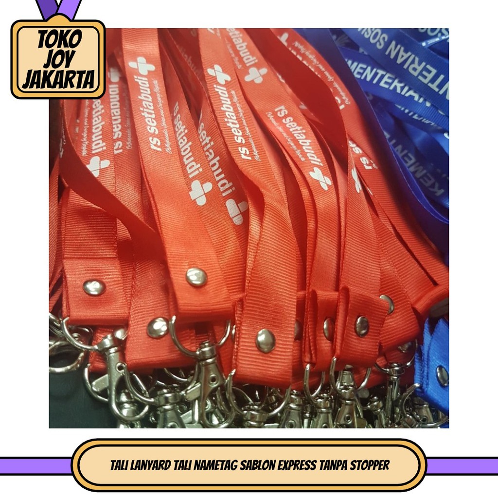 

tali lanyard tali nametag sablon Express tanpa stopper