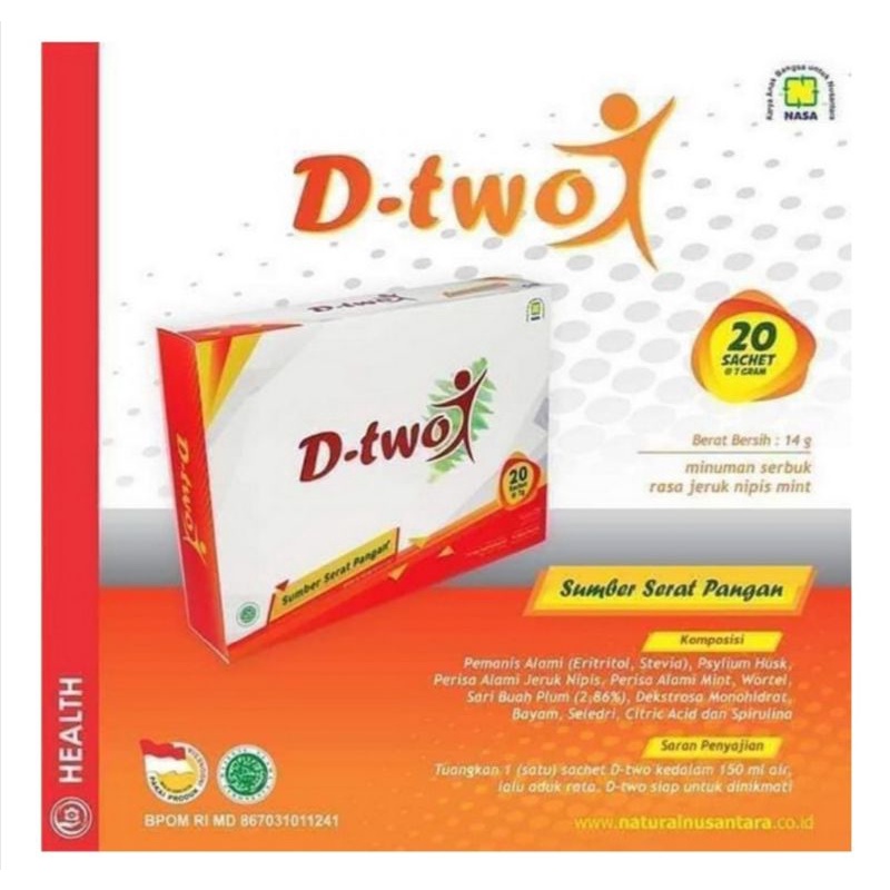 

D-TWO, Suplemen makanan, Minuman Kaya Serat