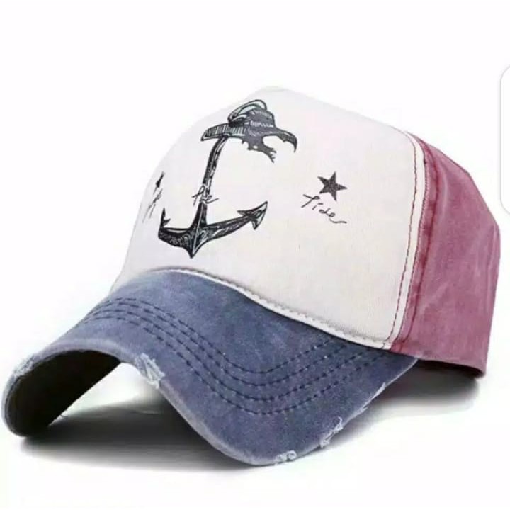 TOPI BASEBALL DENIM MARITIM JANGKAR SOBEK TOPI BASEBALL DENIM MARITIM JANGKAR SOBEK TOPI BASEBALL