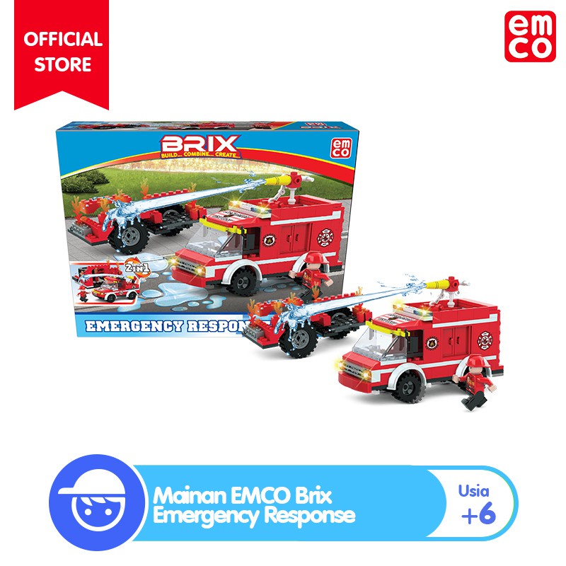 EMCO Mainan Anak Brix Fireman Series - Emergencies Response 8680