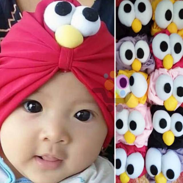 Turban Bayi Elmo Usia 0-3 Tahun