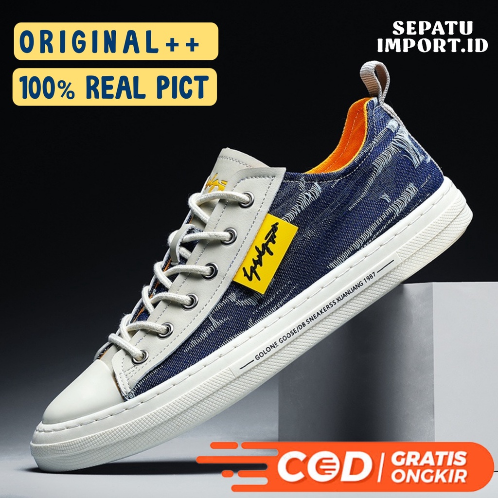 Sepatu Sneakers Pria Wanita Import Golone Levis - Cassual Shoes - Spatu Kasual Santai Keren Cewek Co