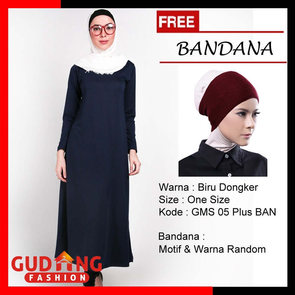 Baju Gamis Murah Muslimah Terbaru Plus Free Bandana (COMB)