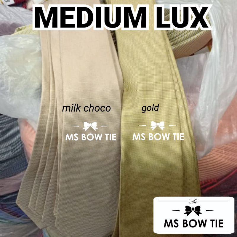 dasi pria panjang lux coklat susu dan gold