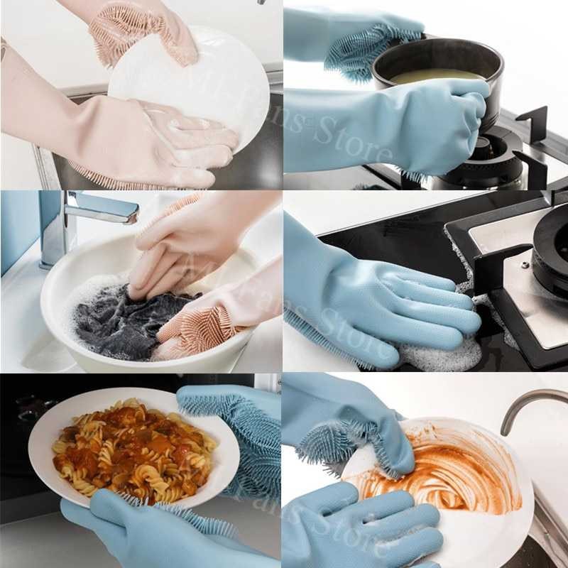 Xiaomi Mijia JJ Sarung Tangan Sikat Magic Silicone Cleaning Gloves