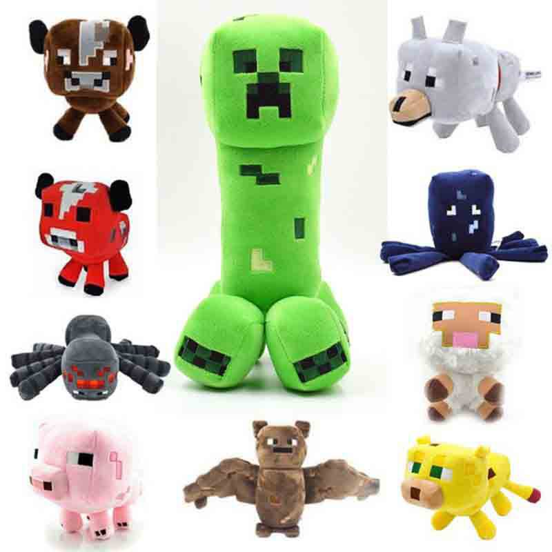 【Spot goods】Minecraft Plush Toys Minecraft Creeper Enderman Wolf Soft Stuffed Kids Xmas Gift Game