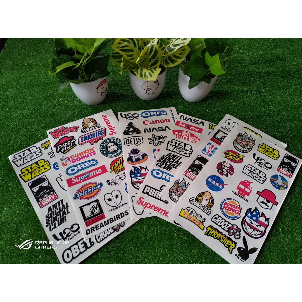 

JP STICKER AESTHETIC LOGO BRAND UNTUK LAPTOP CASE TUMBLER - DST1