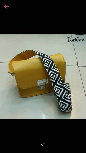 RLY68_Tas Selempang Slingbag KOTAK TALI TRIBAL ZARA BOX, Tas Slempang Kotak Strap Tribal