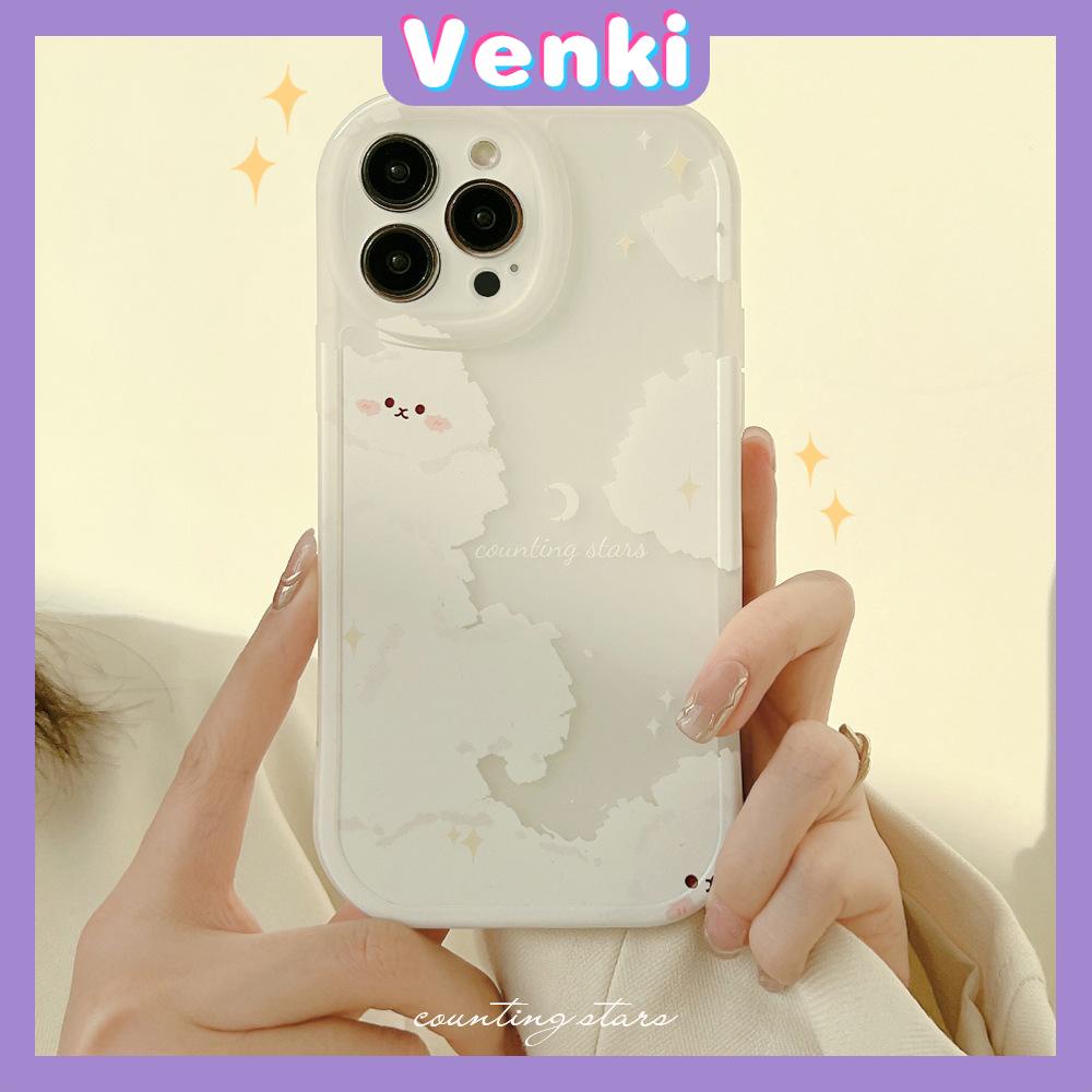 iPhone Case Clear Case Frosted Soft Thick TPU Airbag Shockproof Full Coverage Protection Camera Clouds Bear Cute For iPhone 13 Pro Max iPhone 12 Pro Max iPhone 11 iPhone 7 Plus