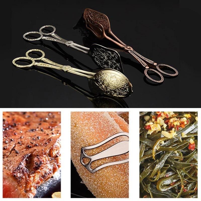 Penjepit Makanan Vintage ala Perancis Capitan Makanan Gold Japitan Kue Ala Turki Gold Emas Vintage