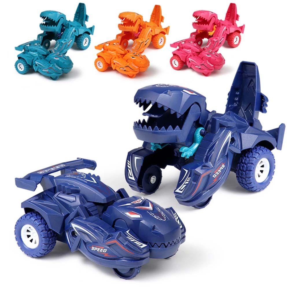 Nickolas1 Mobil Deformasi Dinosaurus Anak Kids Pull Back Car Vehicles Toy Inertial Sliding Dino Car Hadiah Mainan Mobil Robot Dinosaurus