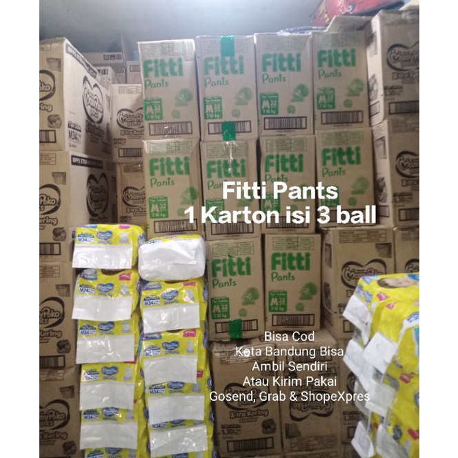 1 KARTON / 3 BALL Pampers Fitti Pants Murah || Fitti Pants S40/M32/L28/XL26 || Fitti Pants 1 Karton 