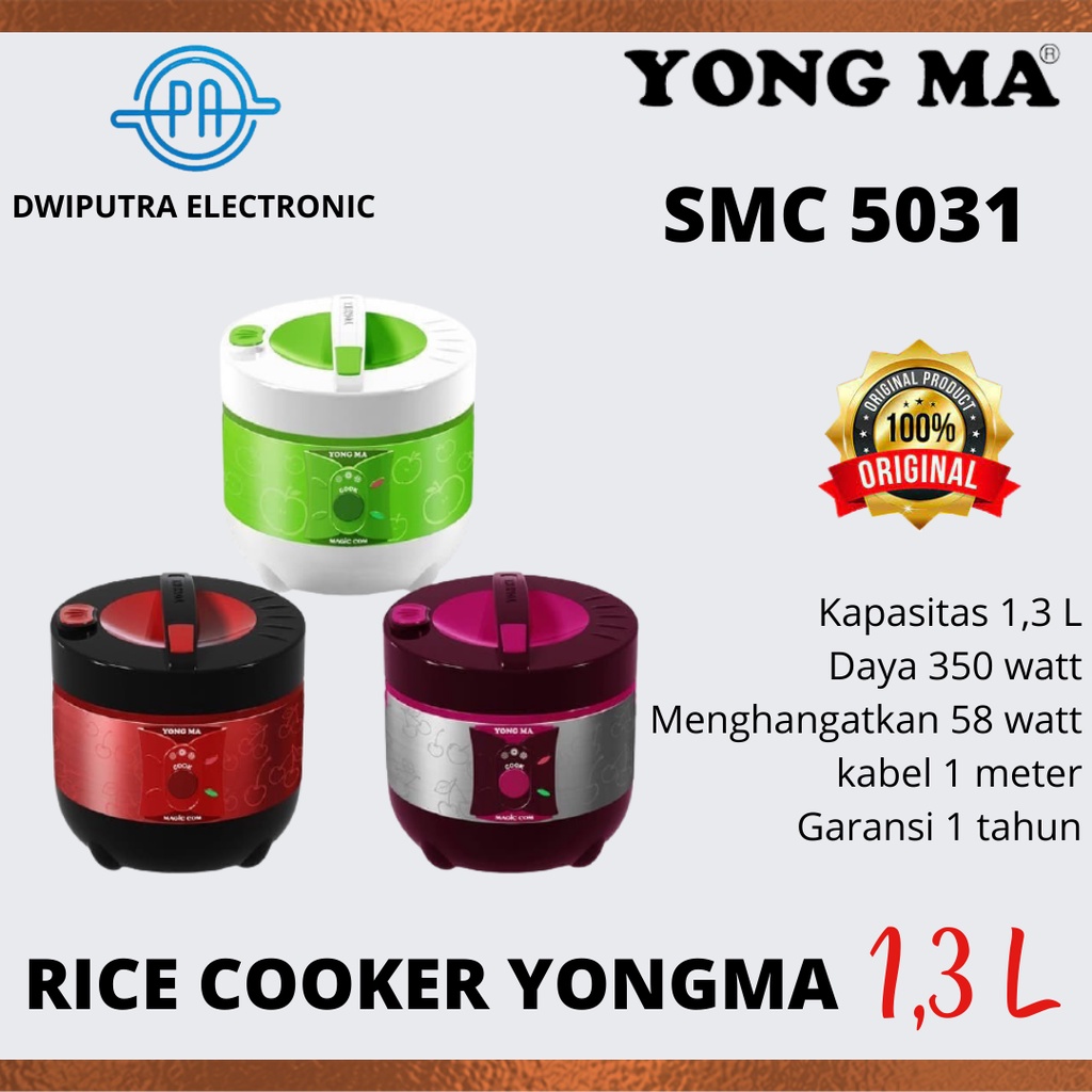 YONG MA RICE COOKER SMC-5031 MAGIC COM 1.3Liter Penanak Nasi SMC5031