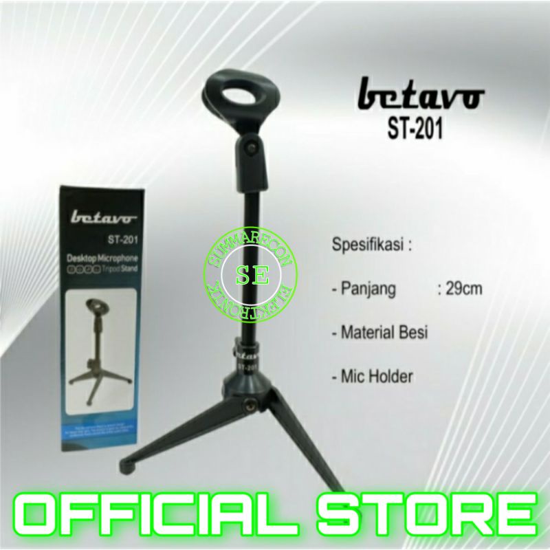 stand mic stand microphone betavo stand mic kaki tiga