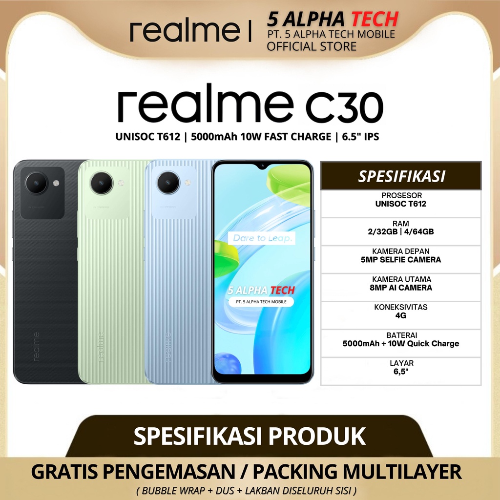 REALME C30 2/32GB 4/46GB GARANSI RESMI REALME