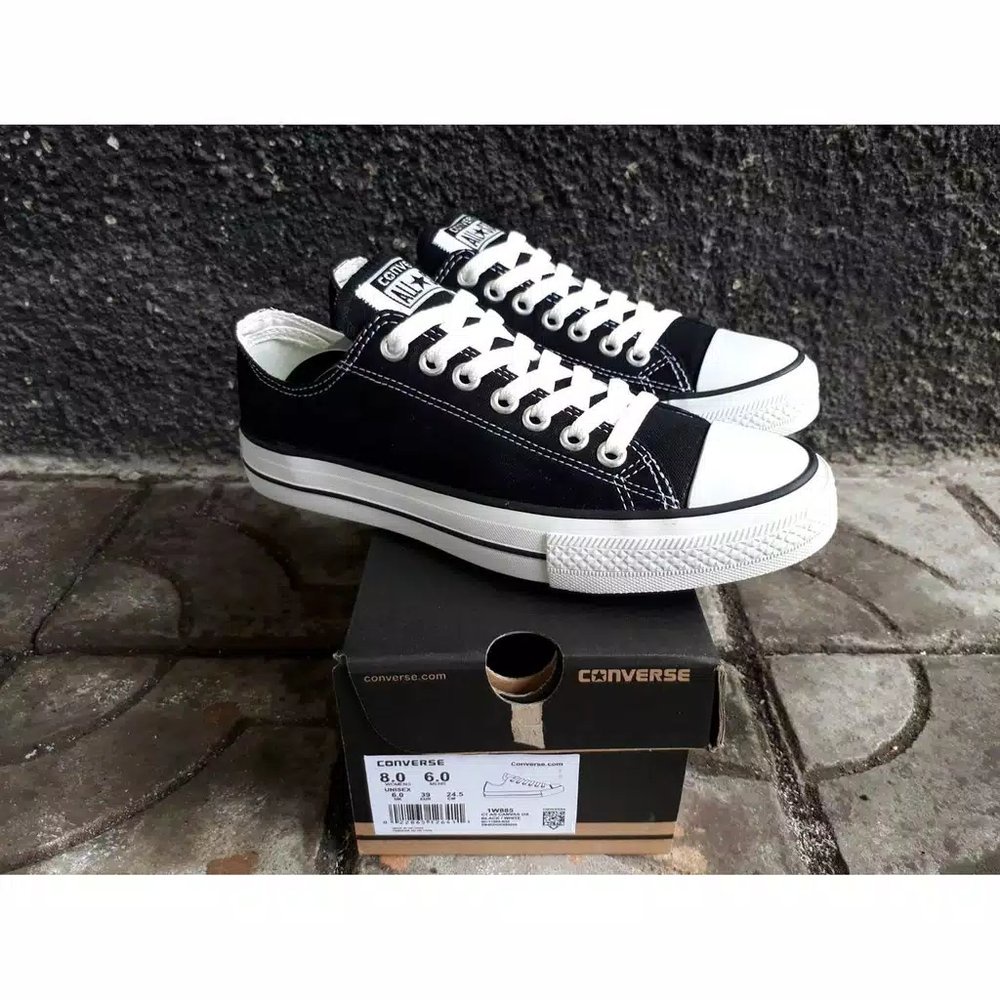 Promo Sepatu Converse019 All Star Termurah Kets Pria Wanita Sneakers Casual / Sekolah Warna Hitam Sepatu Kerja + box Terbaru 2021