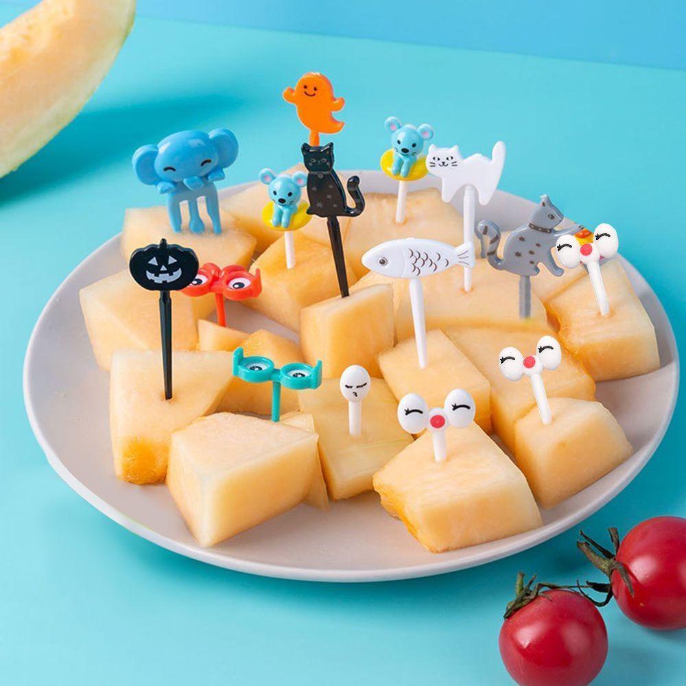 TOP Garpu Buah Mini Kartun Dessert Fork DIY Dekorasi Bento