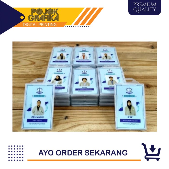 

Murah Cetak Kartu Pengenal Id Card 2 Sisi Hemat
