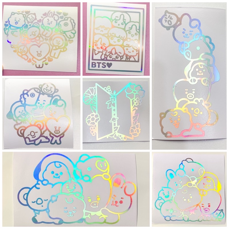 

STICKER BT21 BTS Hologram Waterproof Cutting Sticker