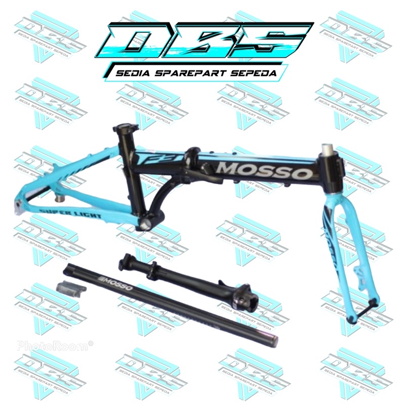 FRAME MOSSO F3 SEPEDA LIPAT MOSSO 16 INCH FOLDING BIKE BLACK BLUE