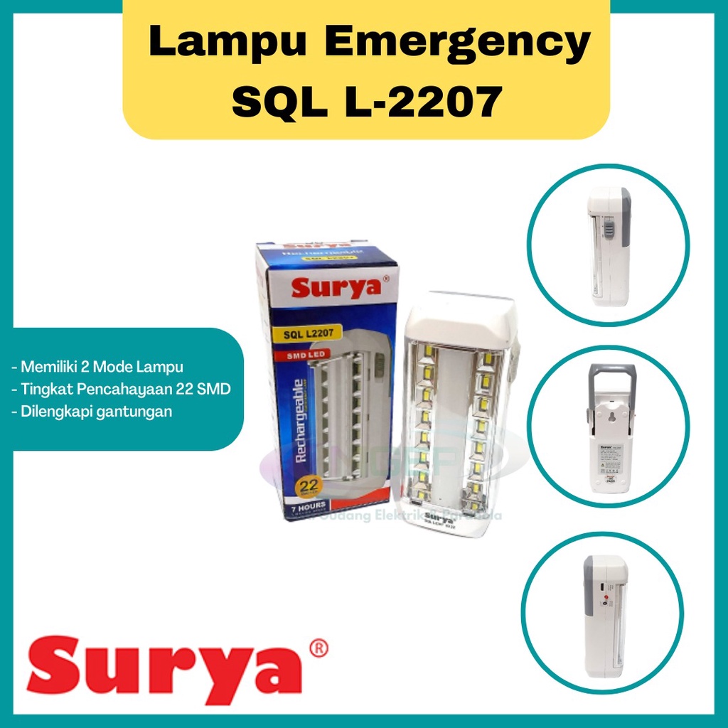 Lampu Emergency LED Surya SQL L 2207 Emergency Lamp Surya