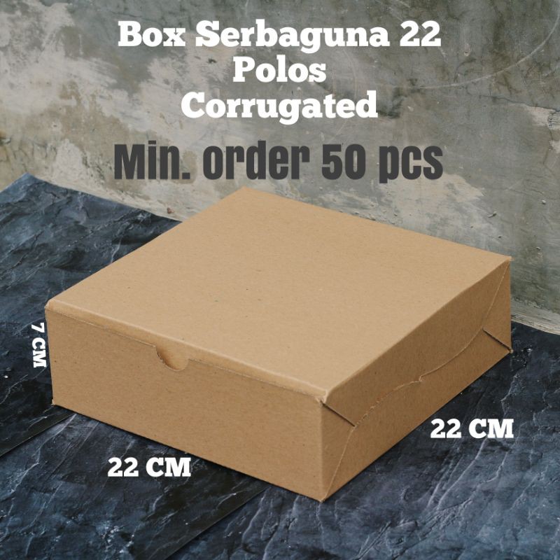 

BOX KOTAK KARTON CORRUGATED SERBAGUNA POLOS 22 CM MURAH