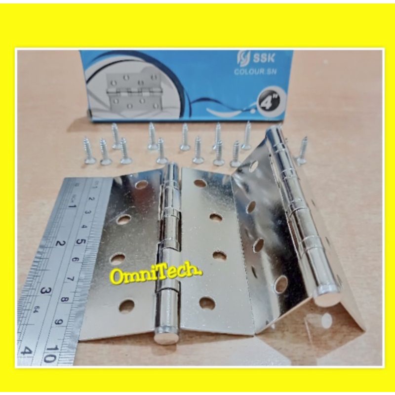 Termurah Engsel Pintu Jendela Kupu - Kupu 4" Inci Silver BE5KWtVDgZYw