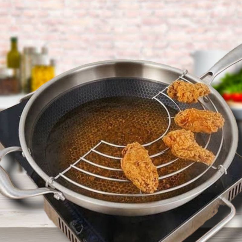 Saringan Minyak / Alat Tirisan Minyak / Rak Tatakan Saringan Minyak Panci Wajan Tirisan Peniris